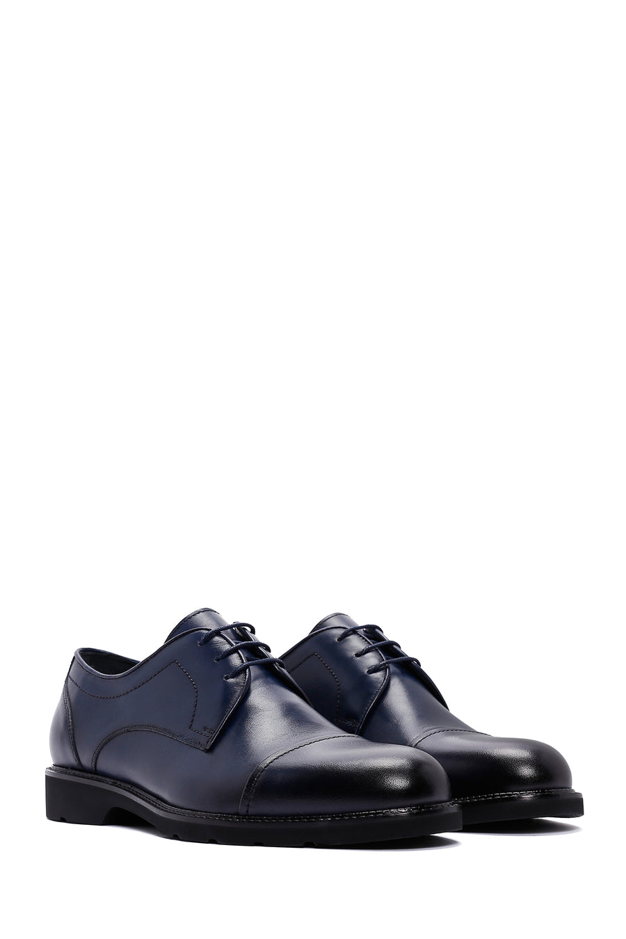 Men's Navy Blue Leather Casual Shoes