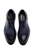 Men's Navy Blue Leather Casual Shoes | Derimod