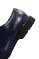 Men's Navy Blue Leather Casual Shoes | Derimod