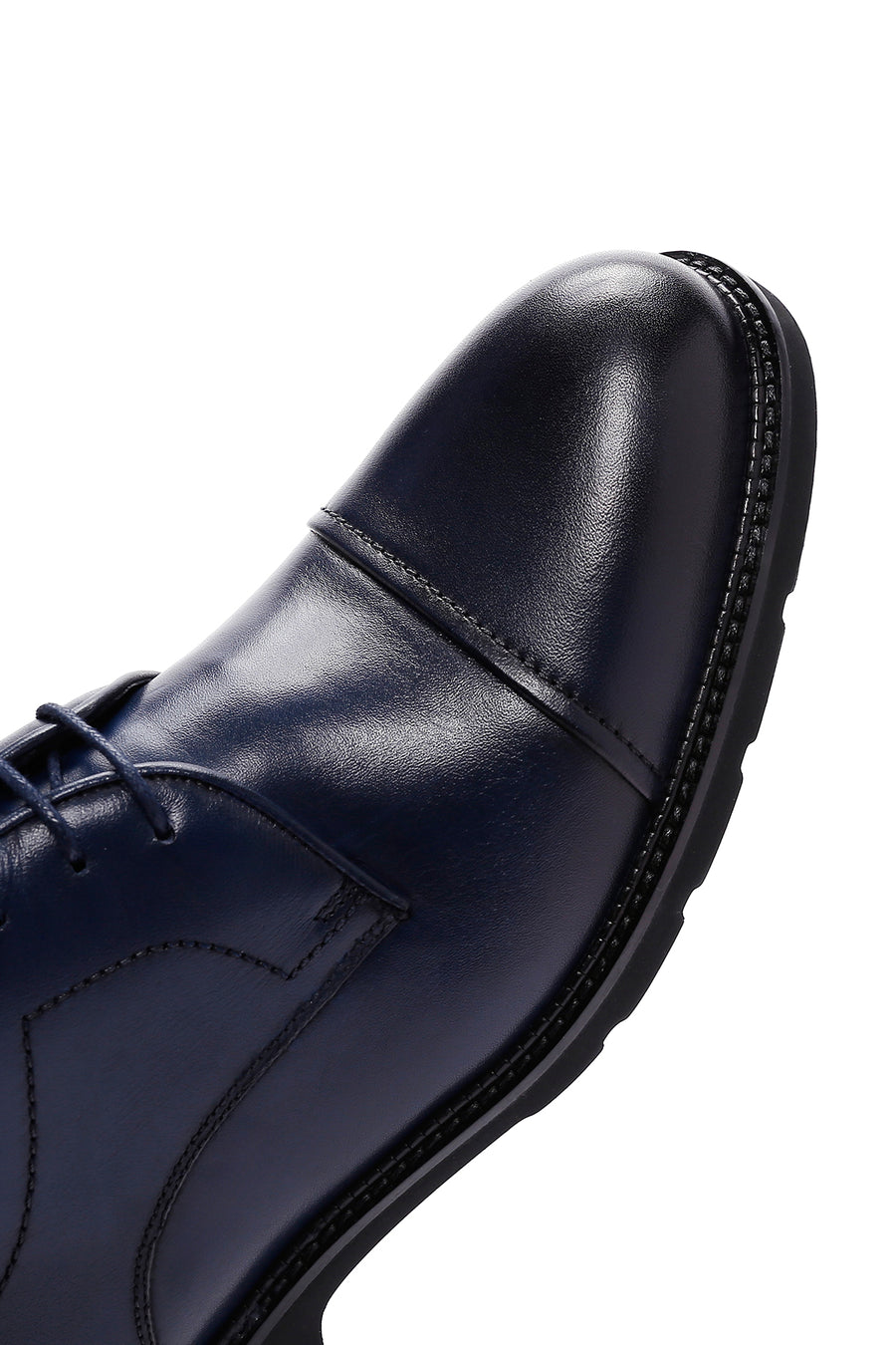 Men's Navy Blue Leather Casual Shoes
