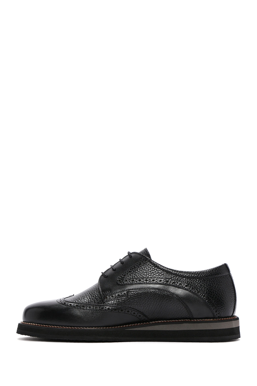 Men's Black Leather Casual Shoes