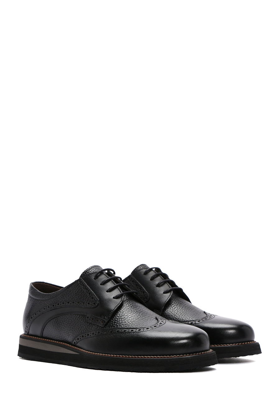 Men's Black Leather Casual Shoes