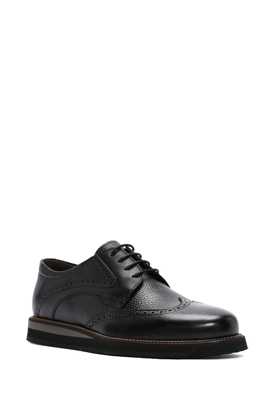 Men's Black Leather Casual Shoes