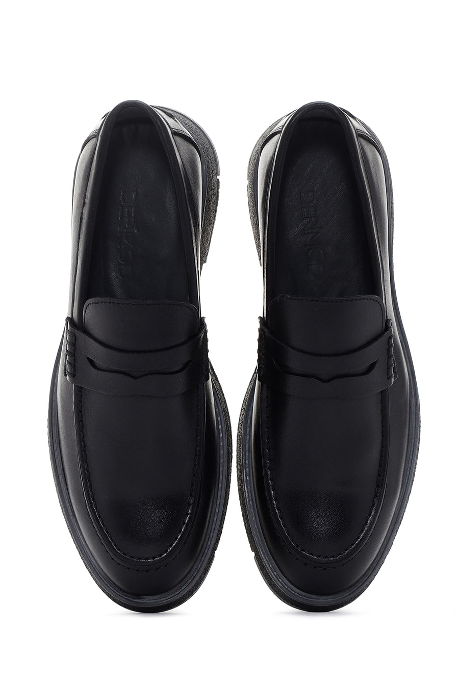Erkek Siyah Casual Deri Loafer