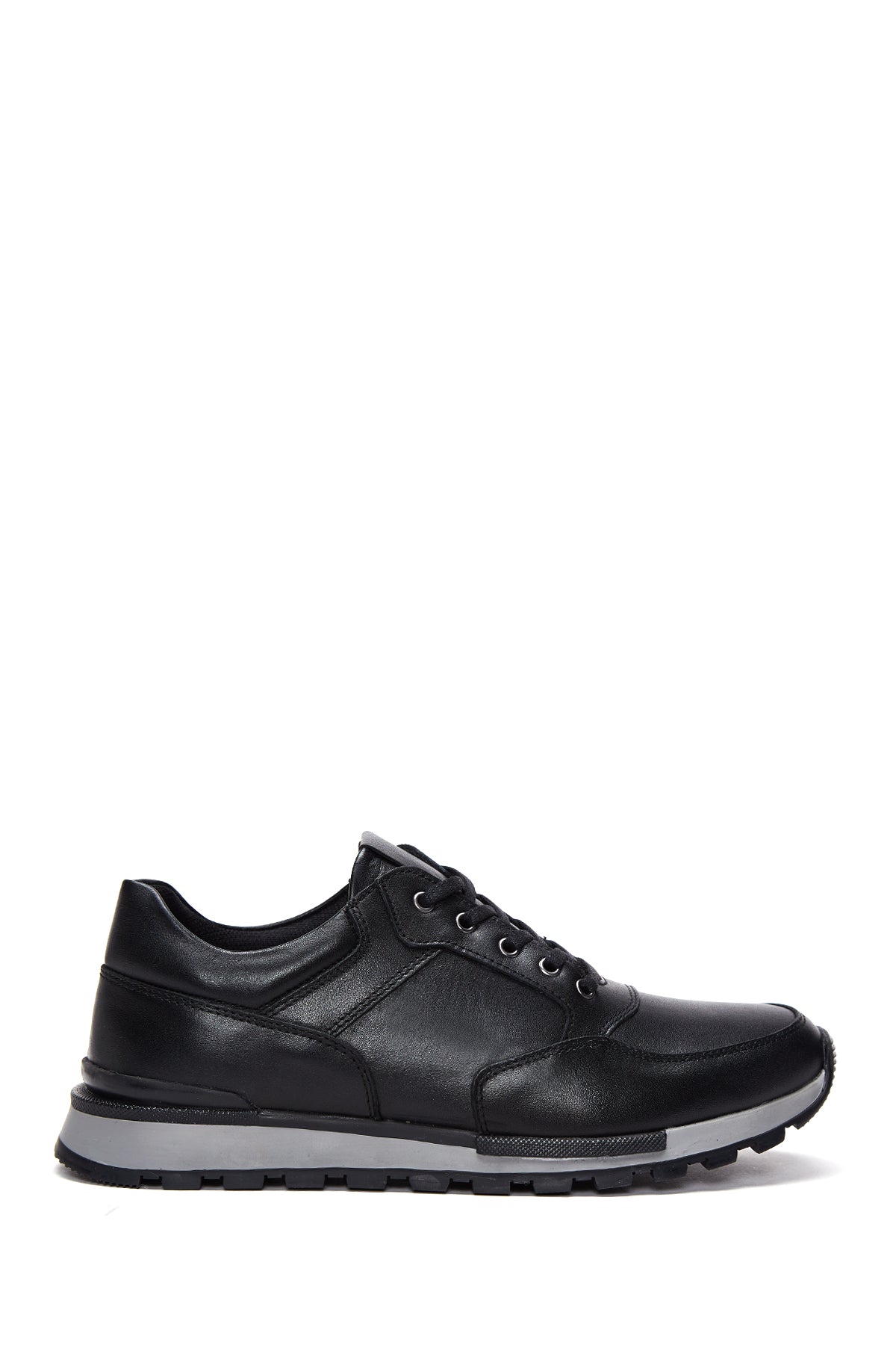 Men's Black Leather Sneaker 23WFD690318 | Derimod
