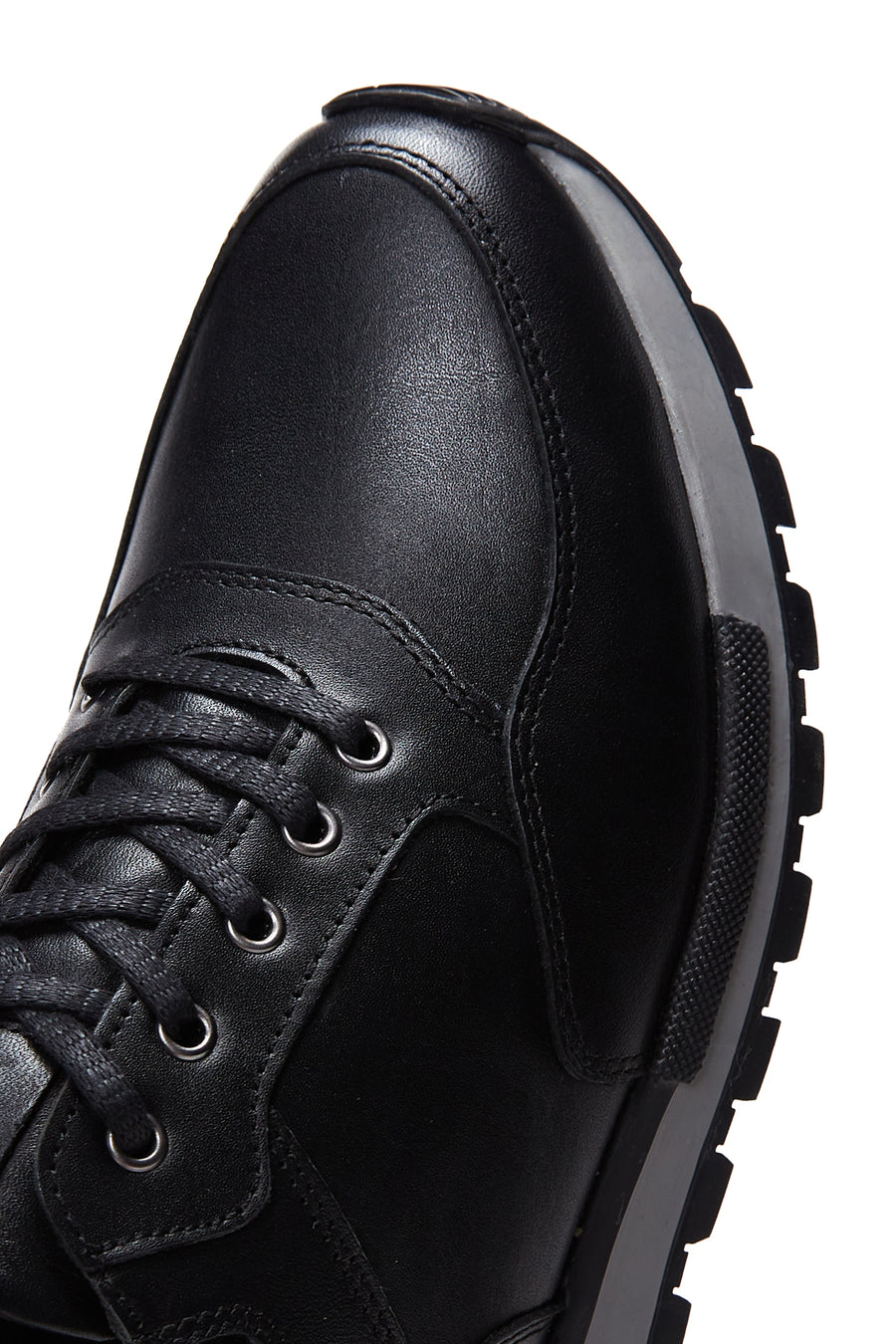 Erkek Siyah Deri Sneaker