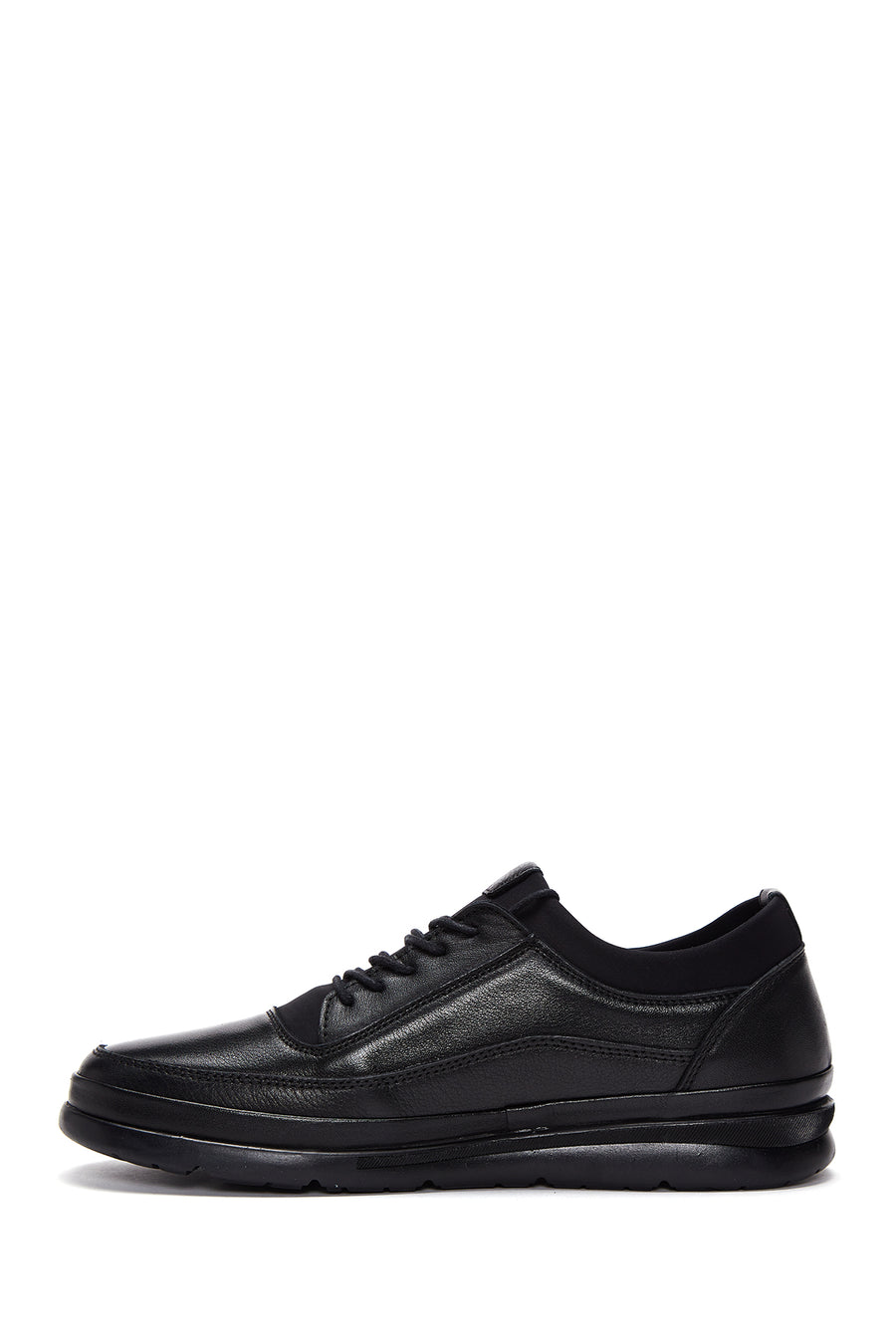 Men's Black Leather Casual Sneaker