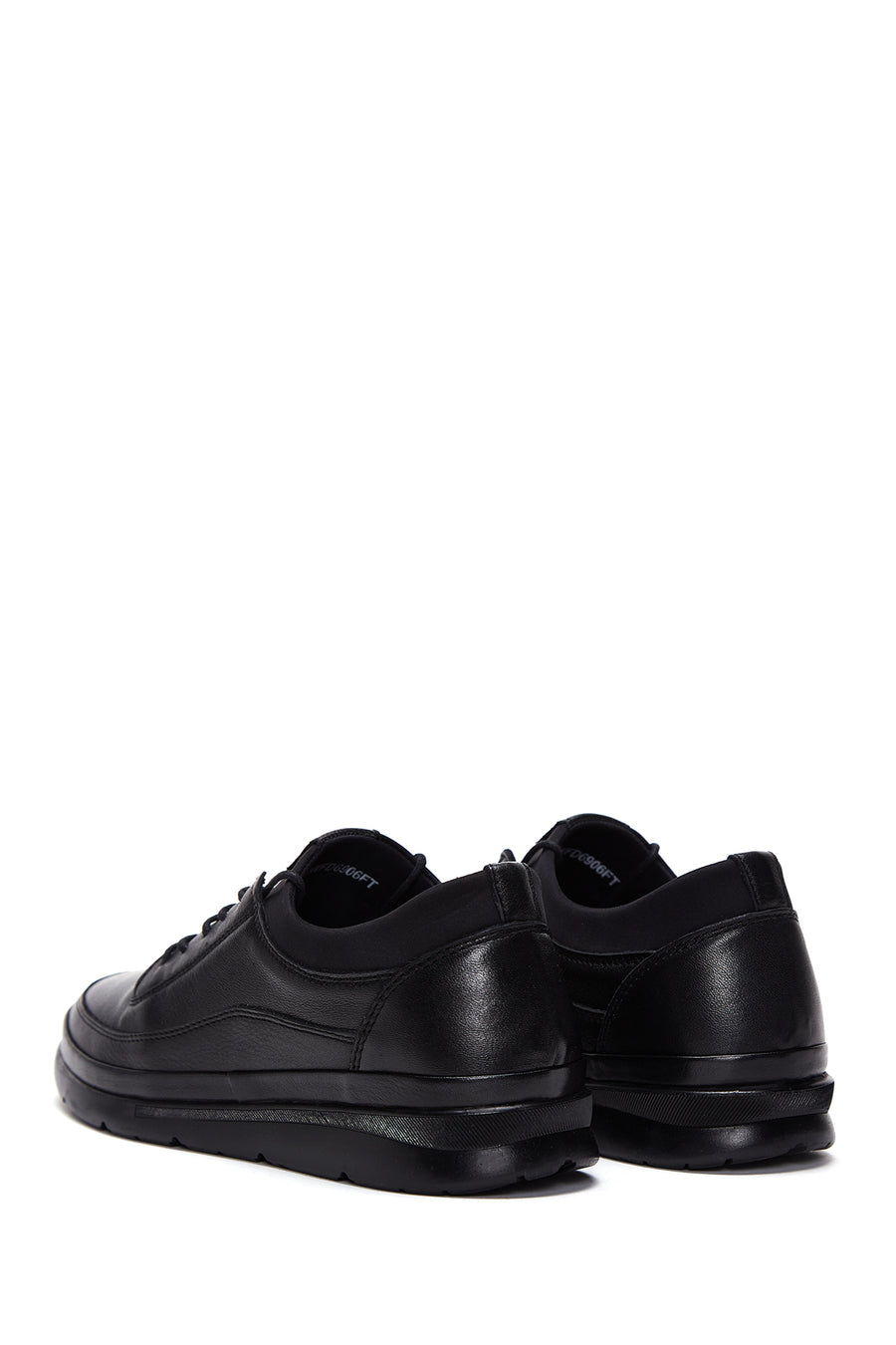 Men's Black Leather Casual Sneaker