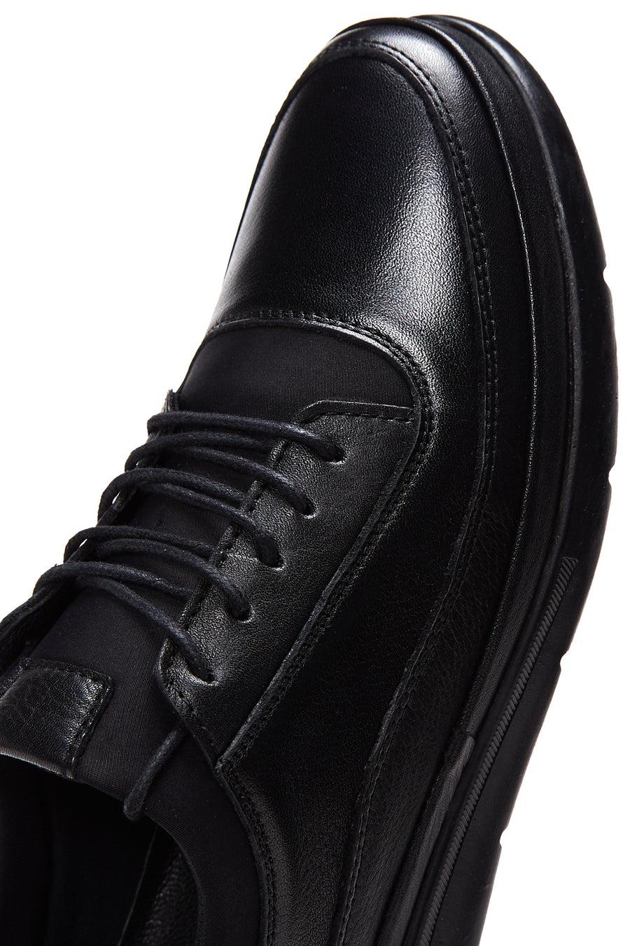 Men's Black Leather Casual Sneaker