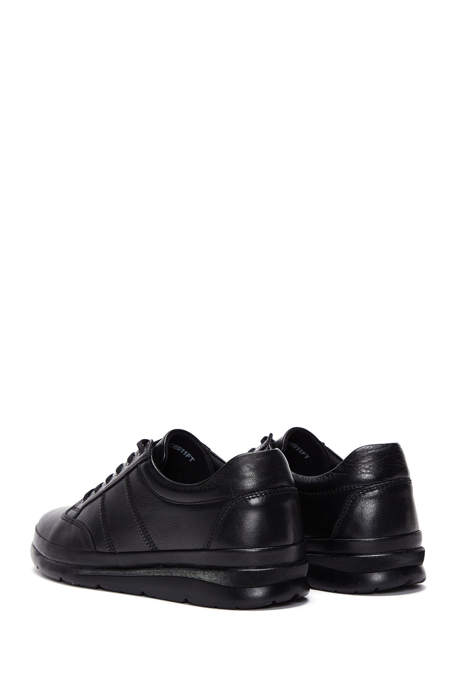 Men's Black Leather Casual Sneaker
