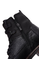 Erkek Siyah Deri Fermuarlı Postal Bot | Derimod