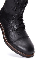 Erkek Siyah Deri Fermuarlı Postal Bot | Derimod