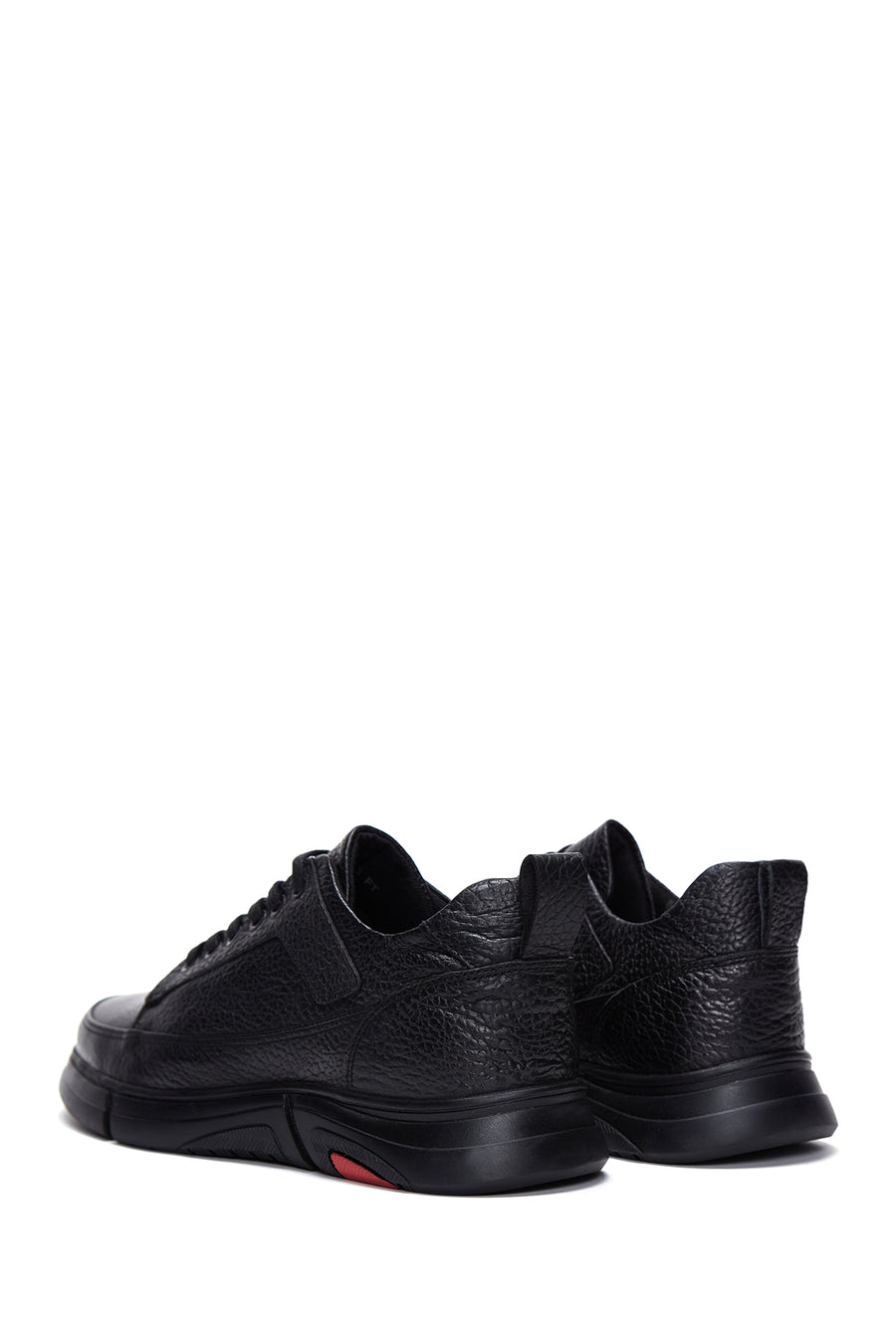 Erkek Siyah Deri Casual Sneaker