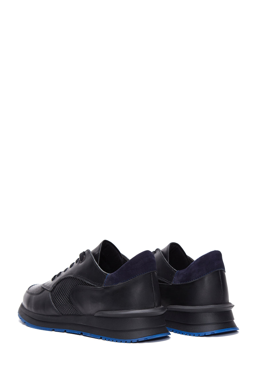 Erkek Siyah Deri Sneaker