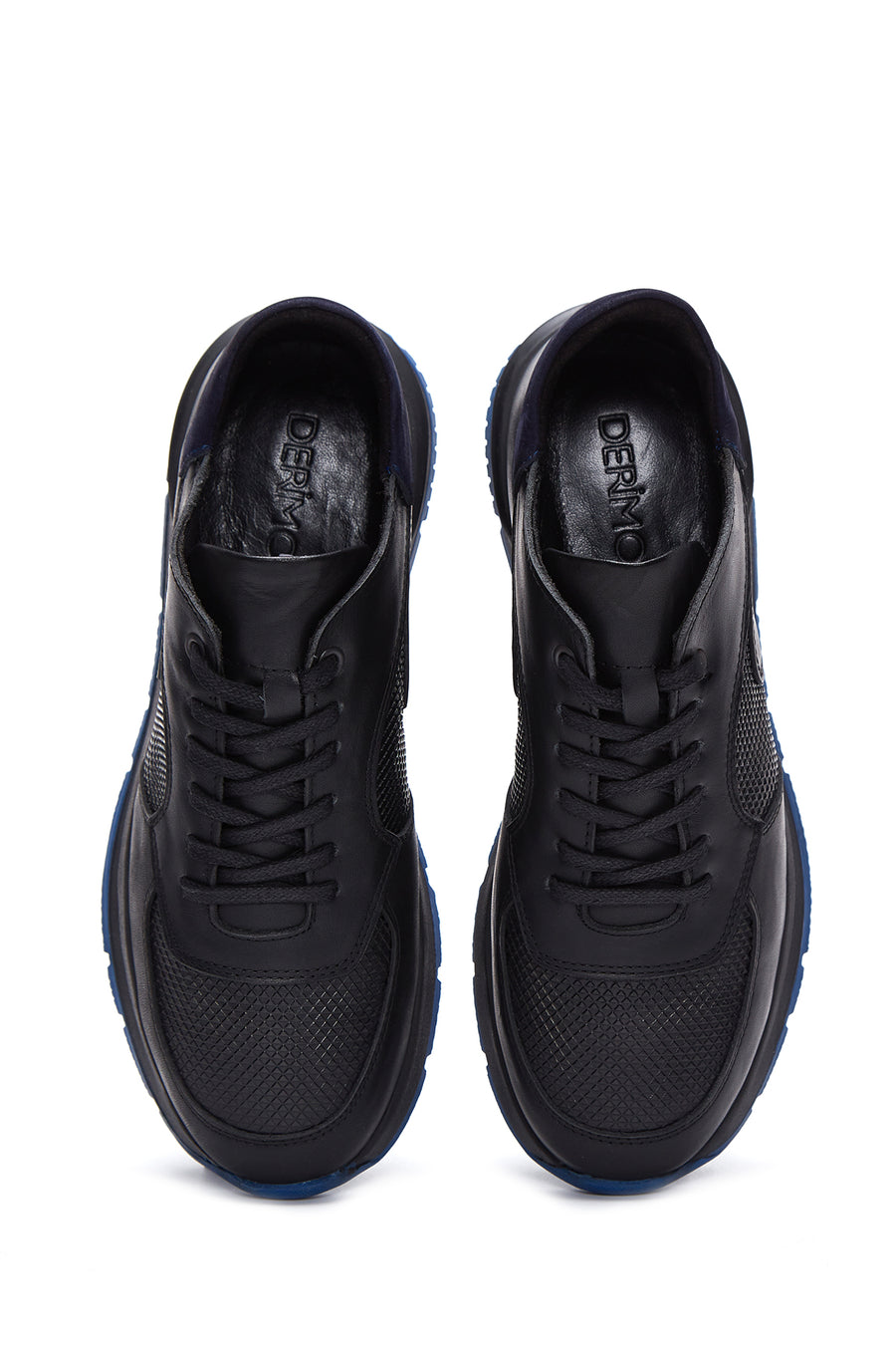 Erkek Siyah Deri Sneaker