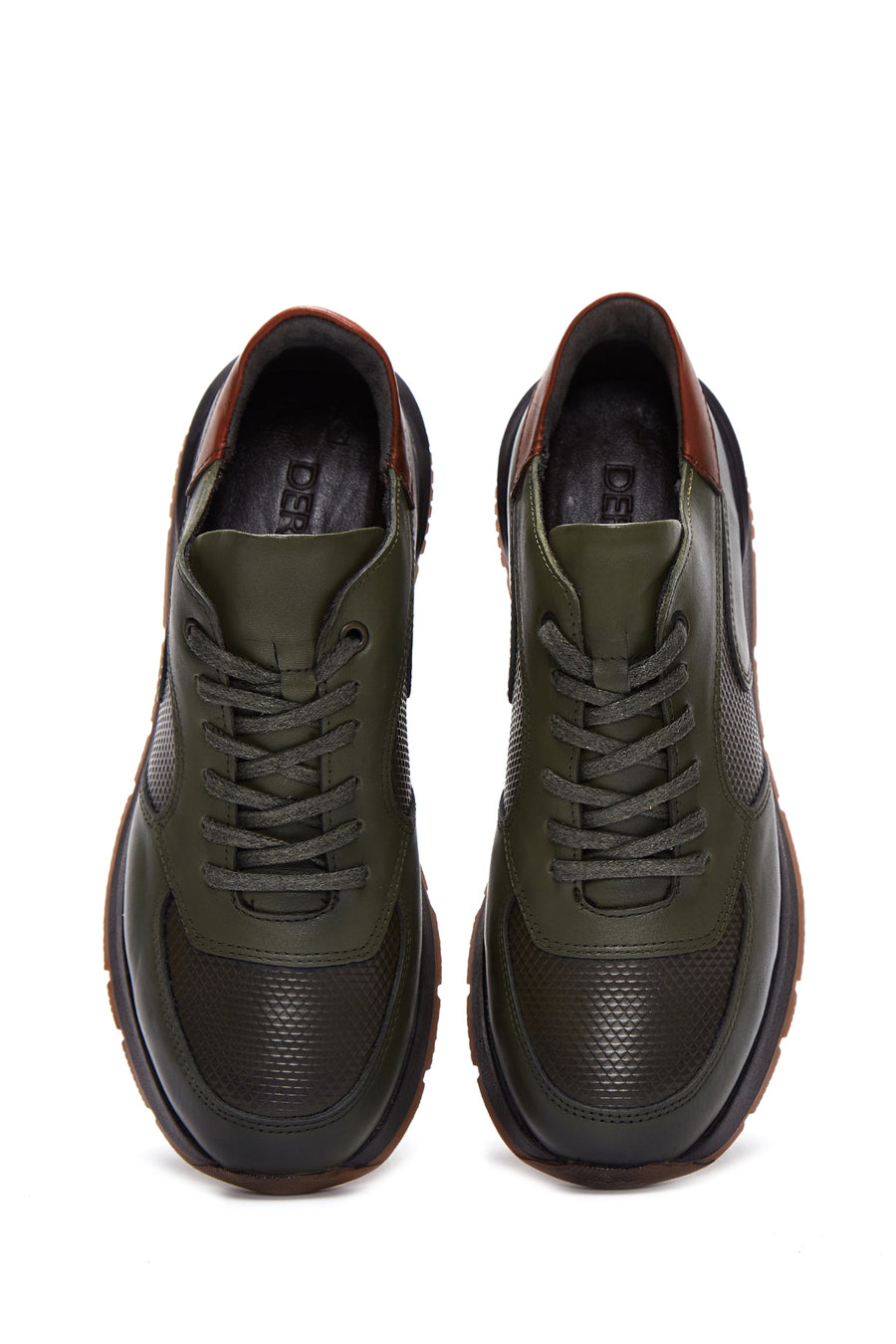 Erkek Yeşil Deri Sneaker