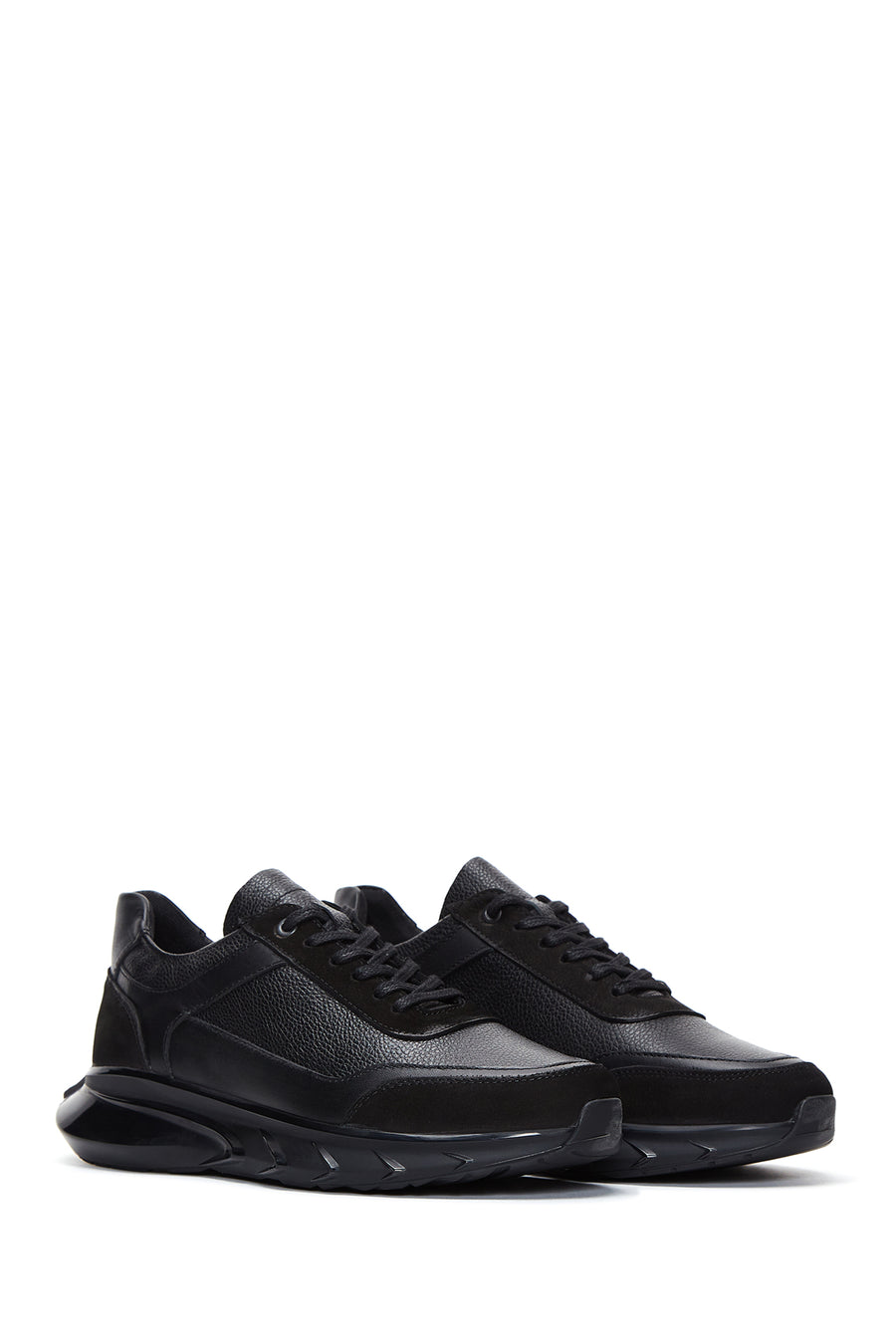 Men's Black Leather Sneaker