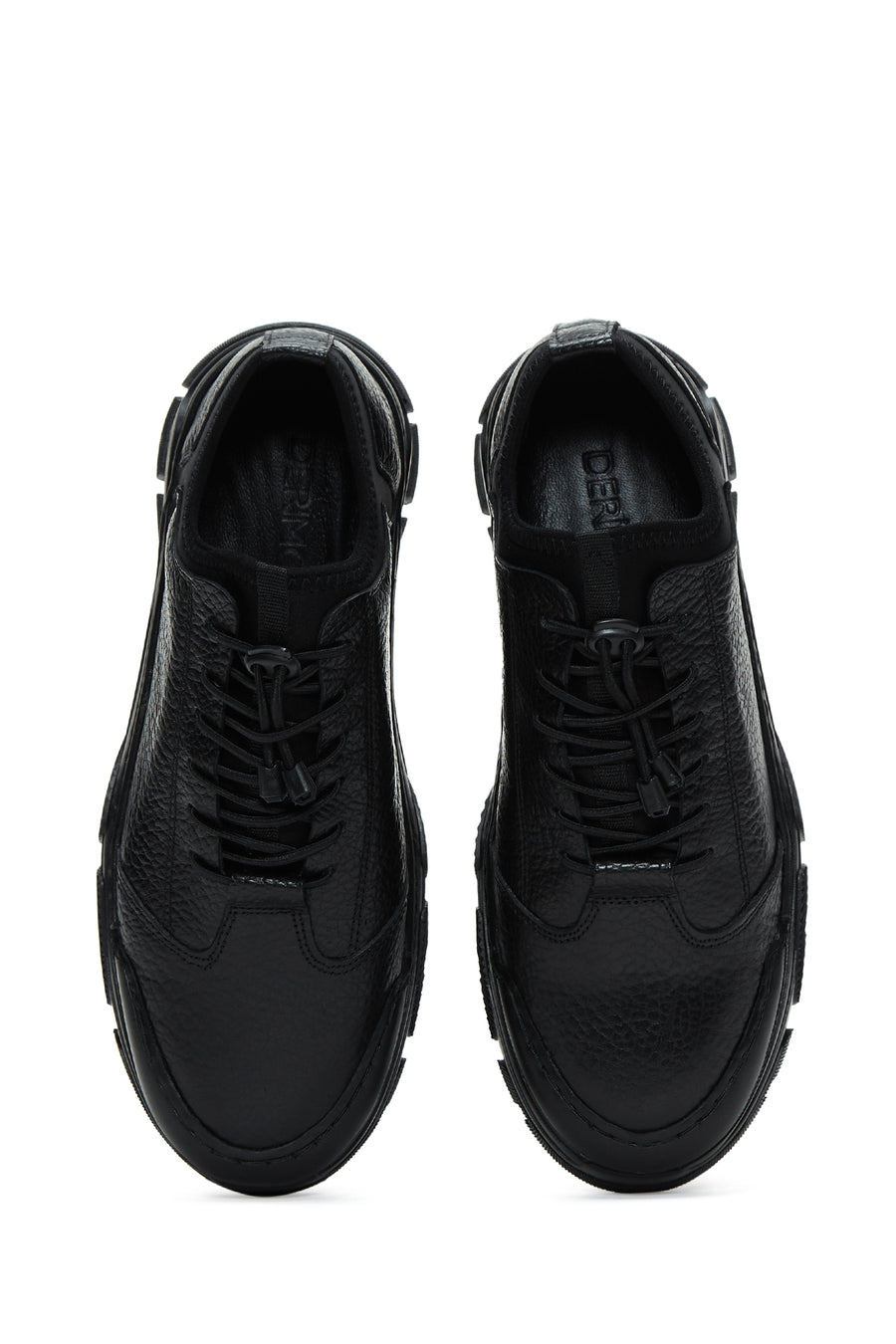 Erkek Siyah Deri Casual Sneaker