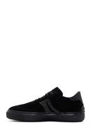 Men's Black Suede Leather Sneaker | Derimod