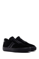 Men's Black Suede Leather Sneaker | Derimod