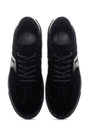 Men's Black Suede Leather Sneaker | Derimod