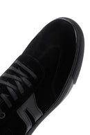Men's Black Suede Leather Sneaker | Derimod