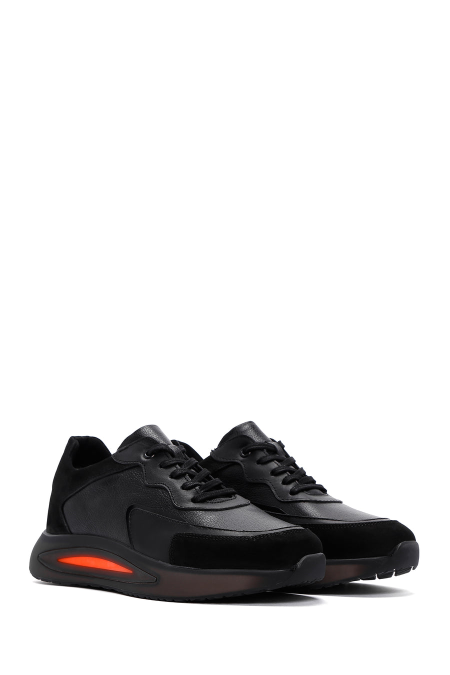 Men's Black Leather Sneaker