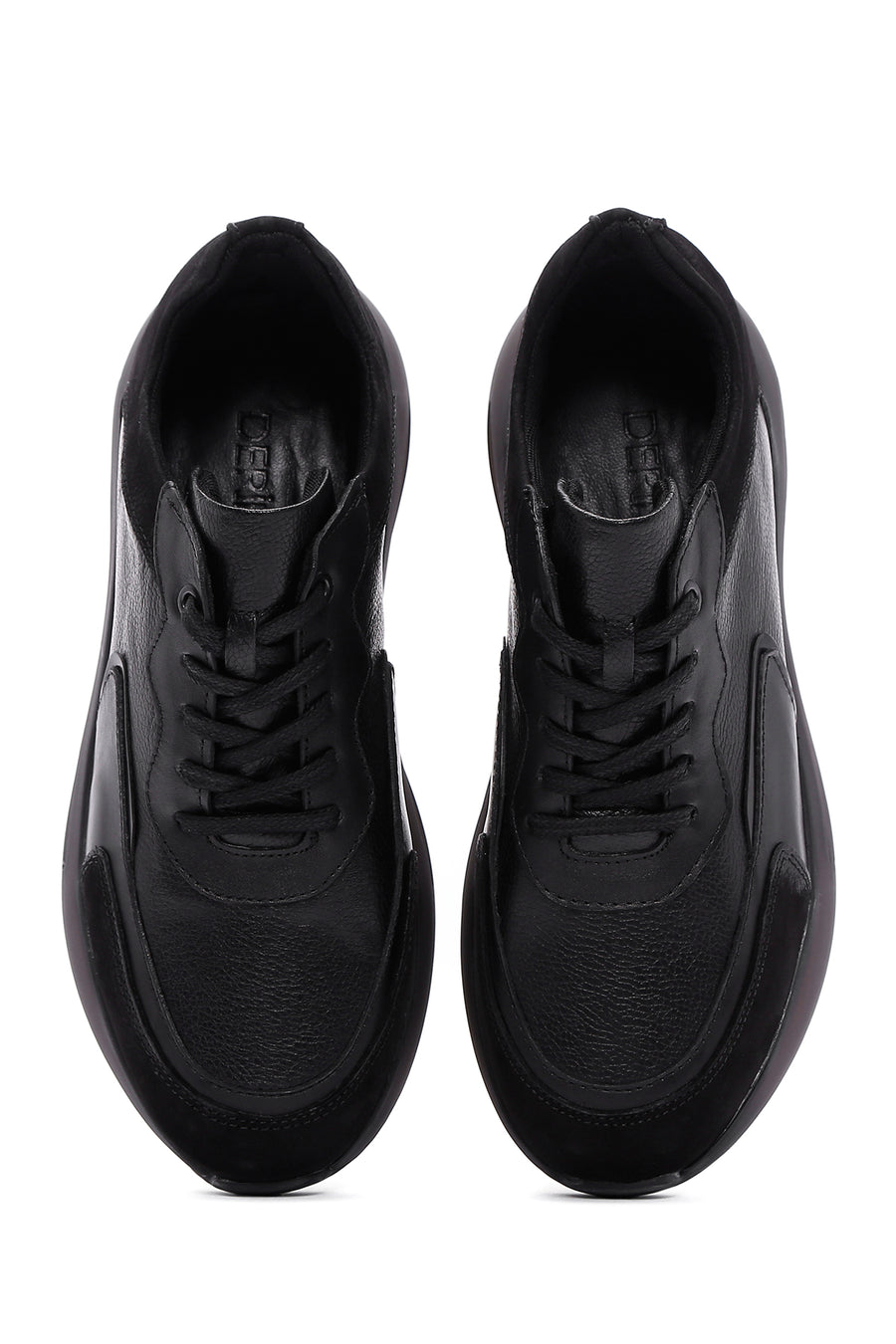 Men's Black Leather Sneaker