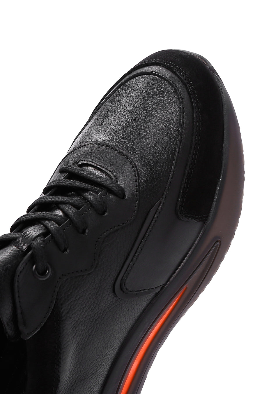 Men's Black Leather Sneaker