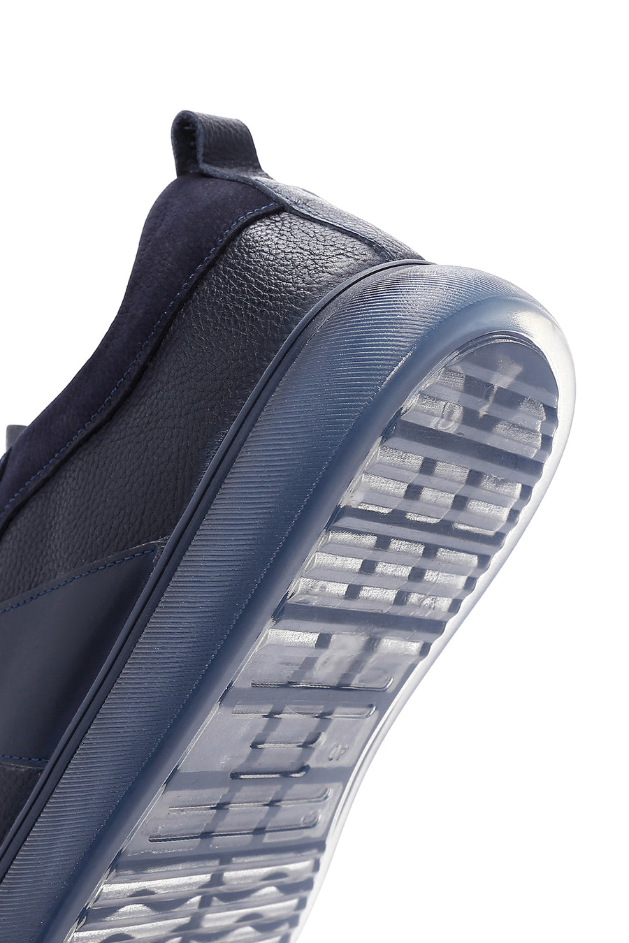 Erkek Lacivert Deri Sneaker
