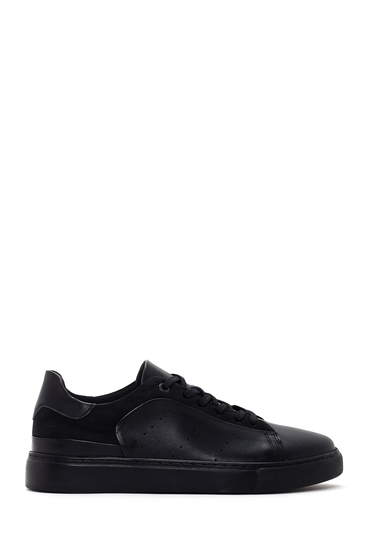 Men's Black Leather Sneaker 23WFD694318 | Derimod