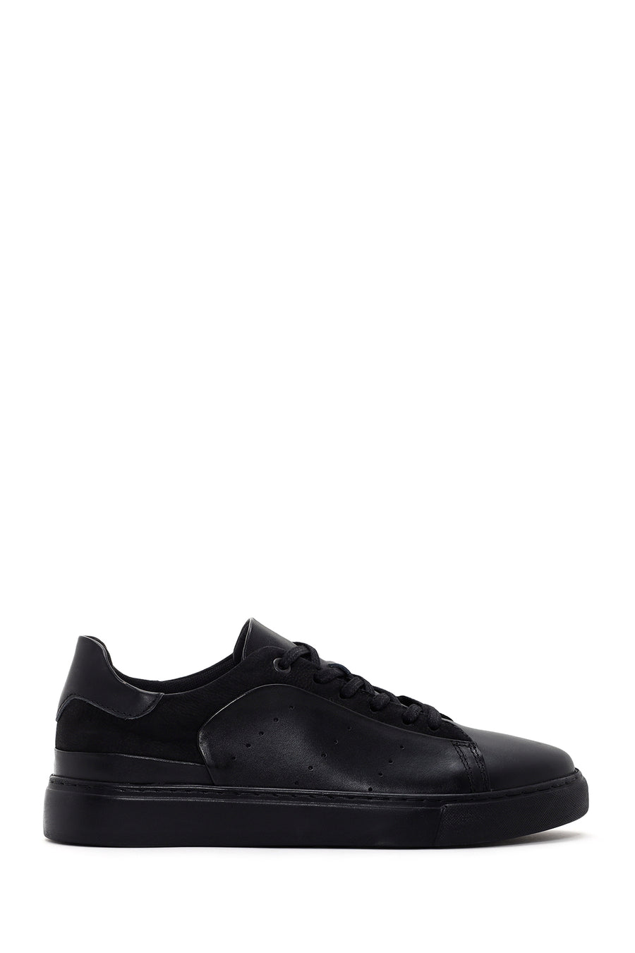 Men's Black Leather Sneaker 23WFD694318 | Derimod