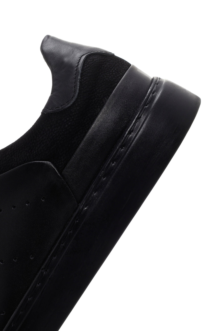 Men's Black Leather Sneaker