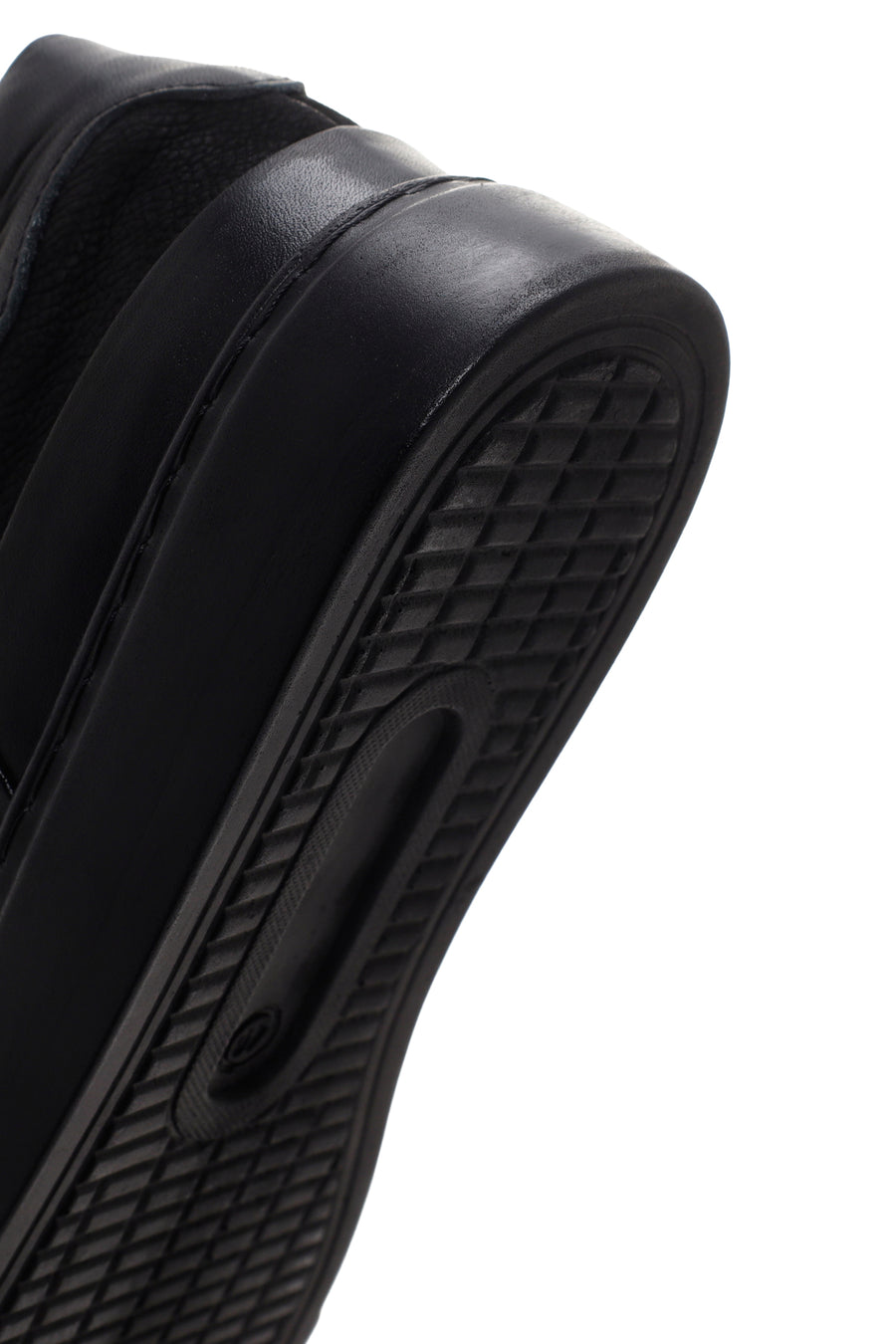 Men's Black Leather Sneaker