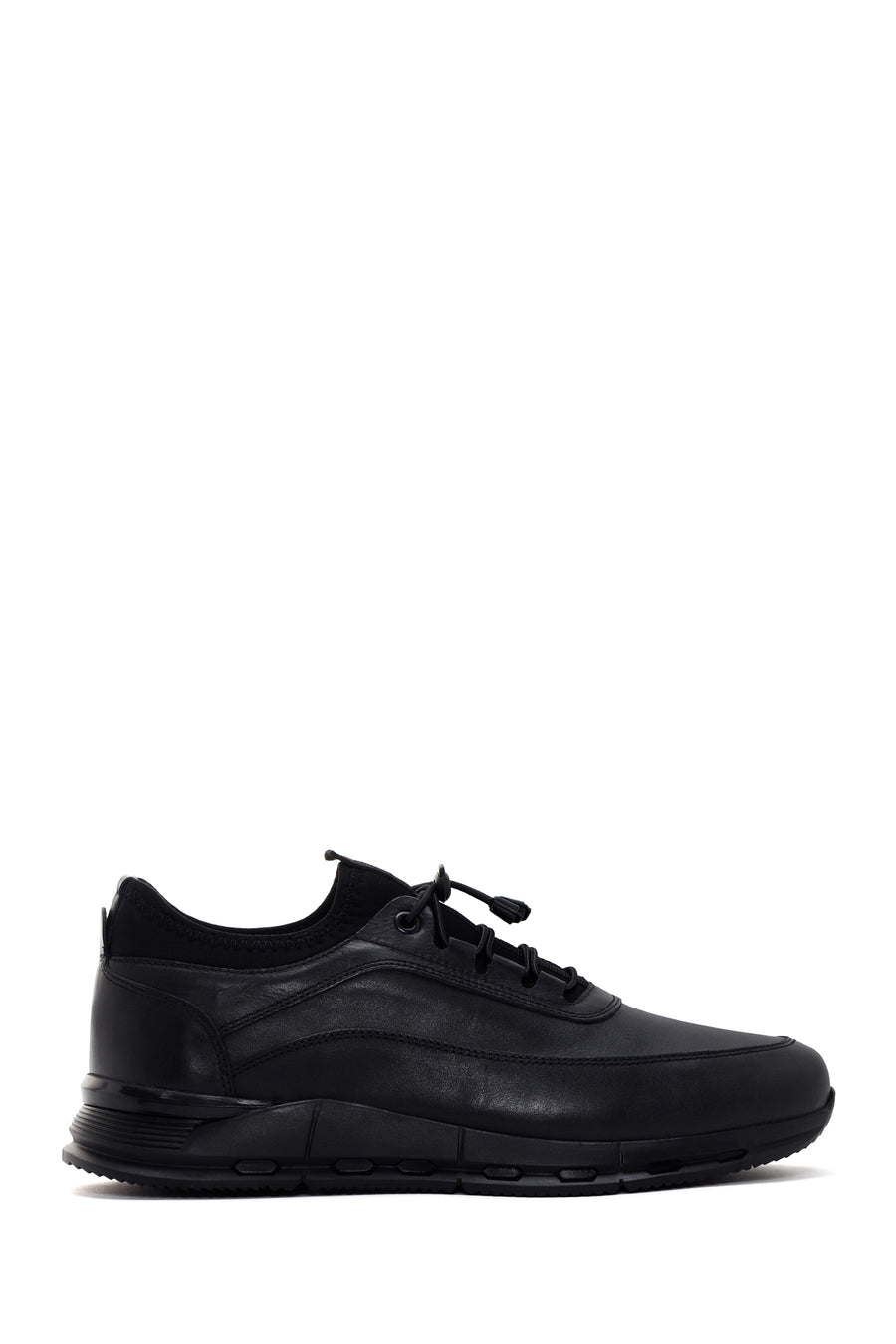 Men's Black Leather Sneaker 23WFD694718 | Derimod