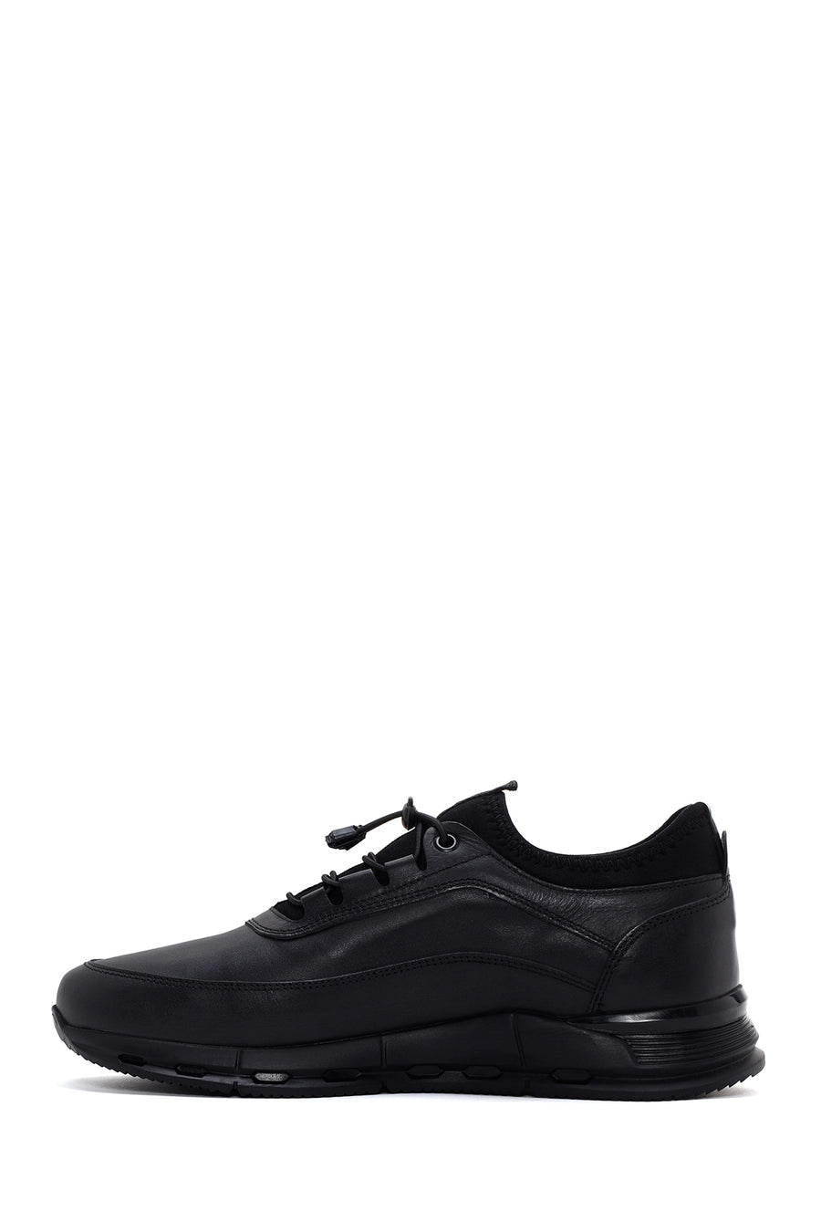 Men's Black Leather Sneaker