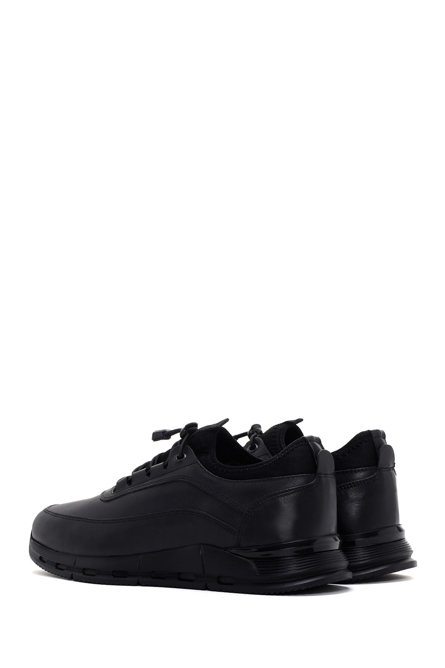 Men's Black Leather Sneaker
