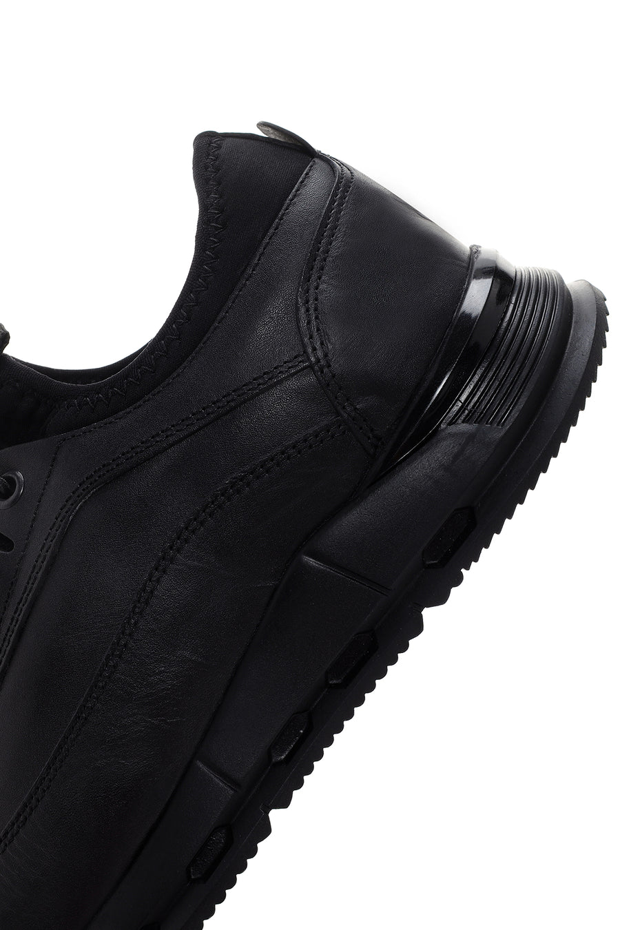 Men's Black Leather Sneaker