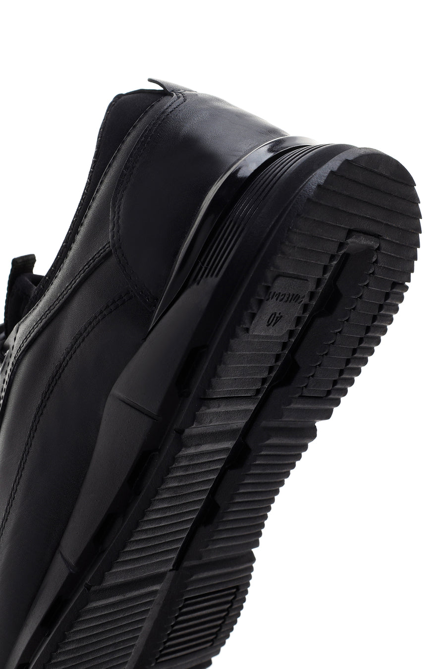 Men's Black Leather Sneaker