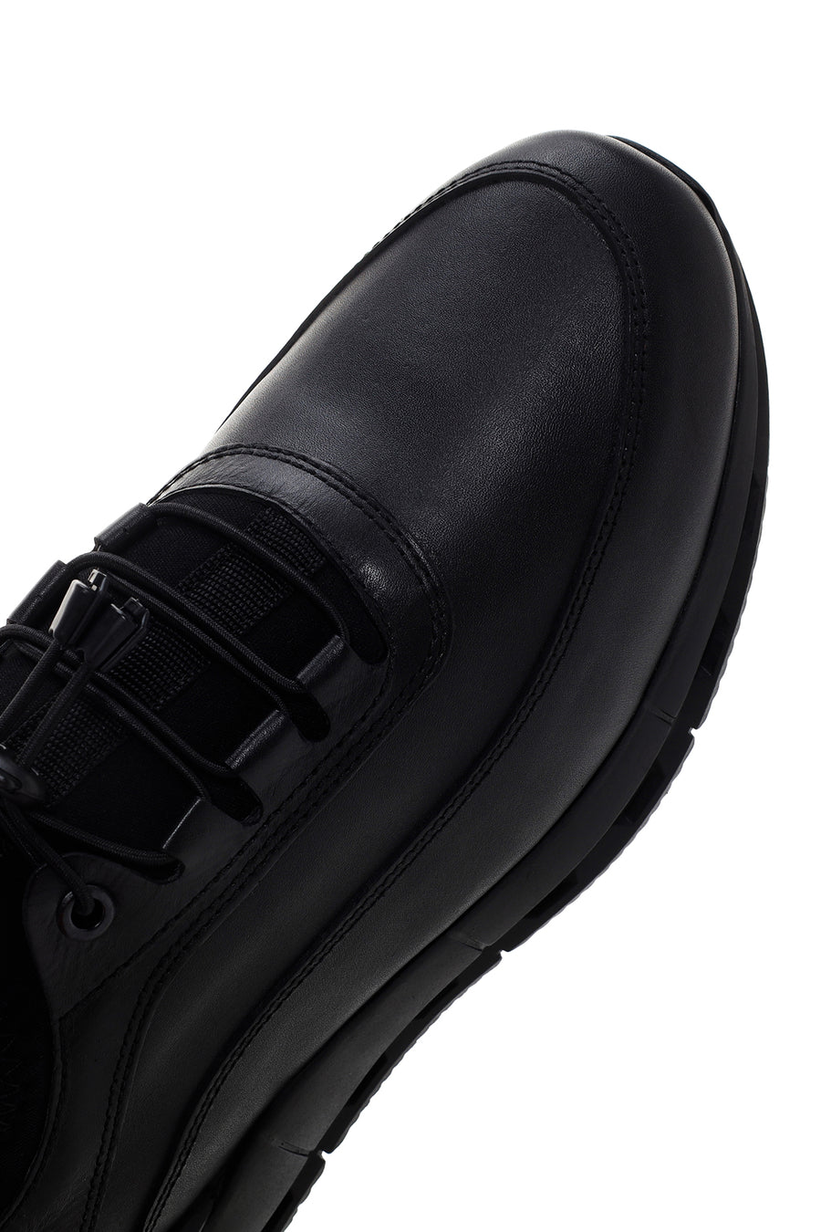 Men's Black Leather Sneaker