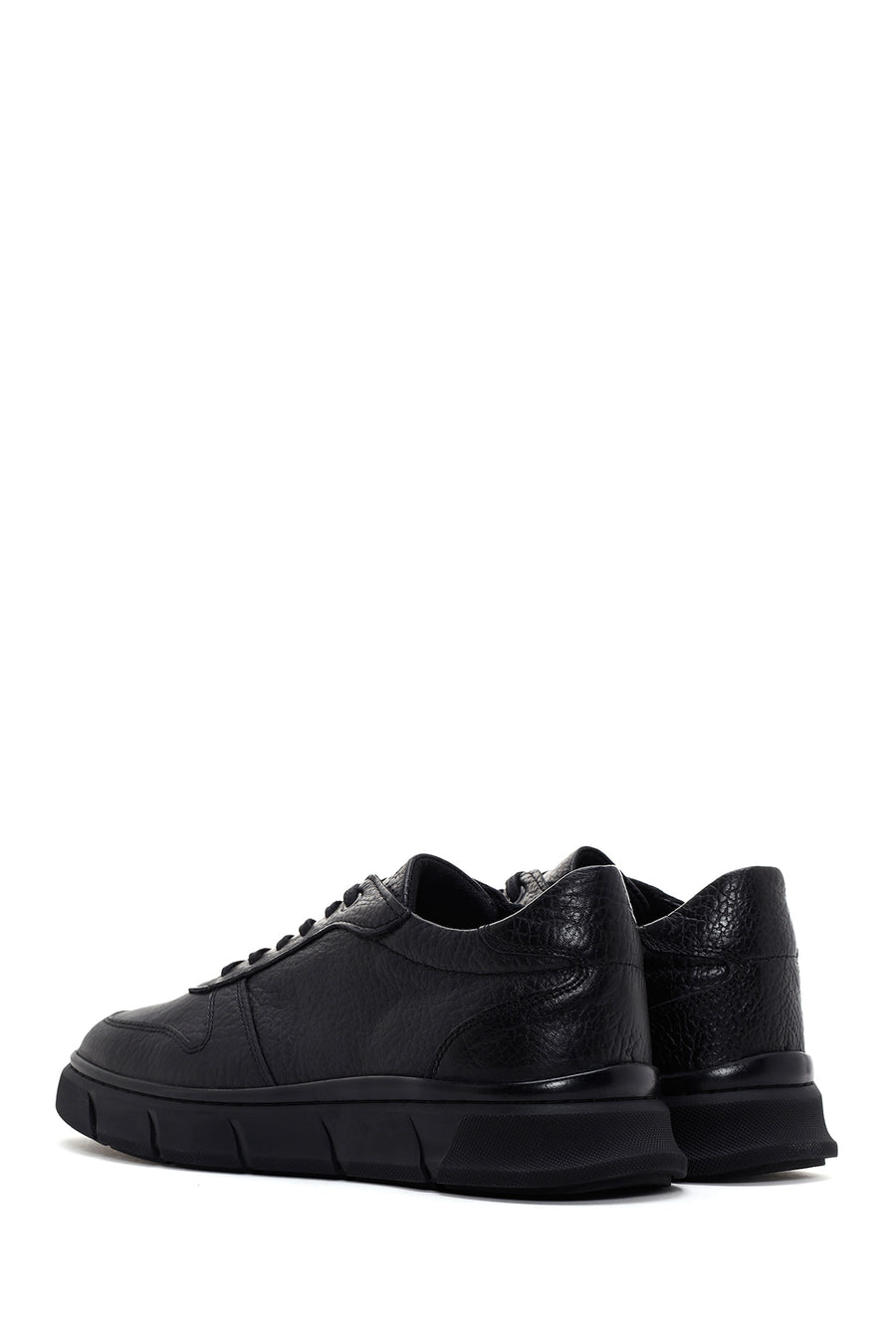 Erkek Siyah Deri Sneaker