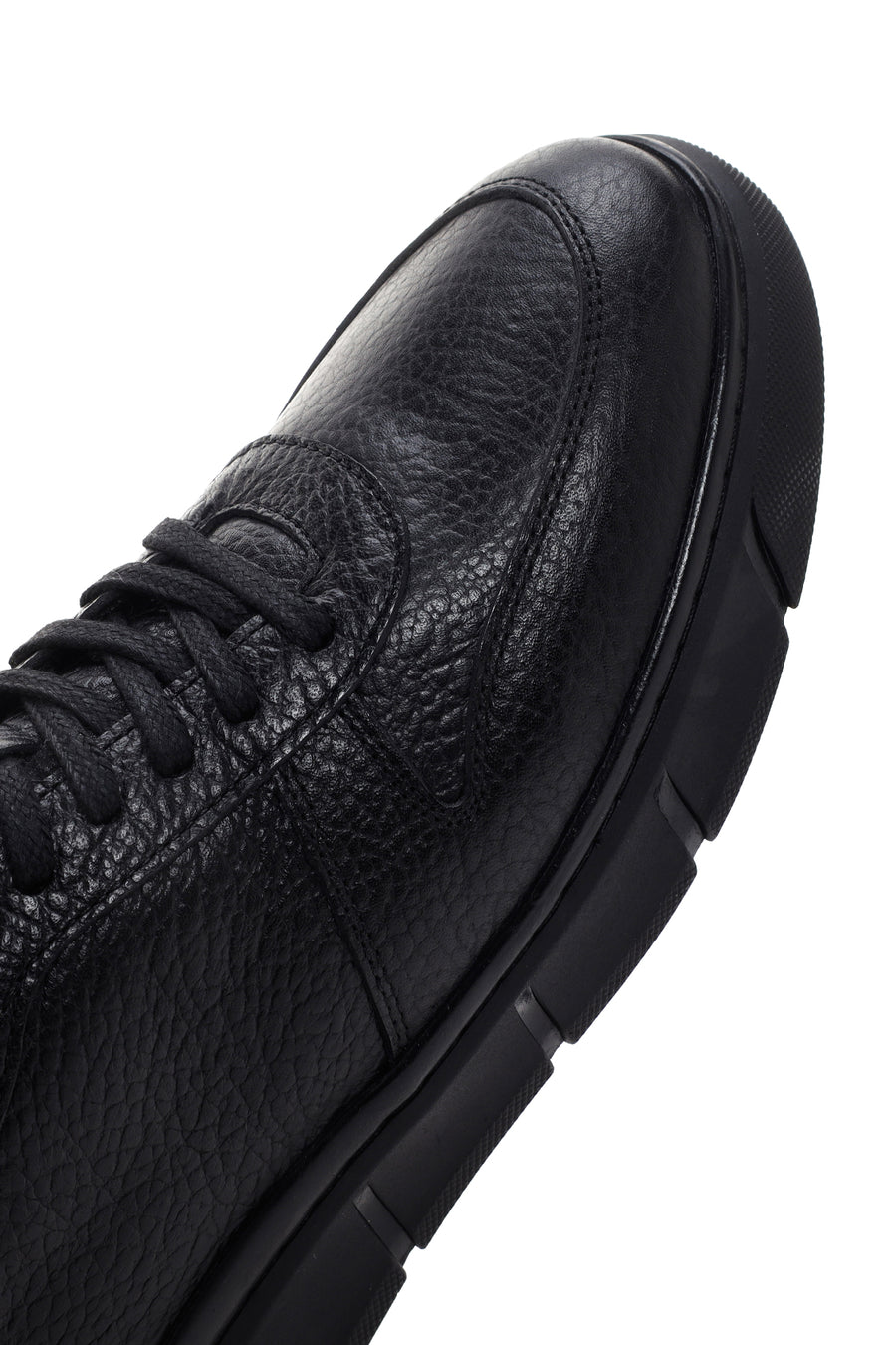Erkek Siyah Deri Sneaker