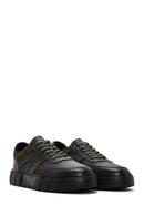 Men's Green Leather Thick Soled Sneaker | Derimod