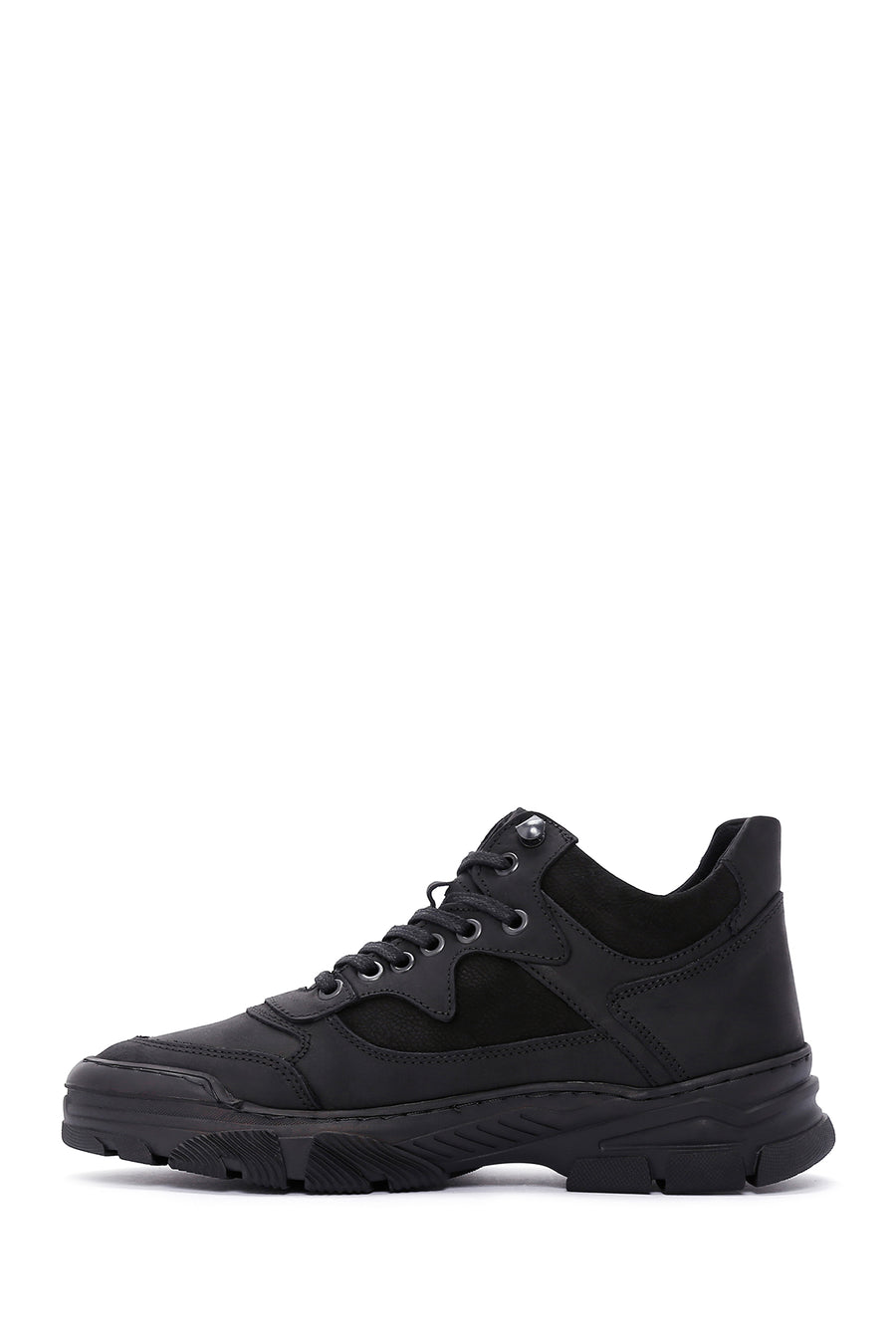 Men's Black Leather Casual Boots