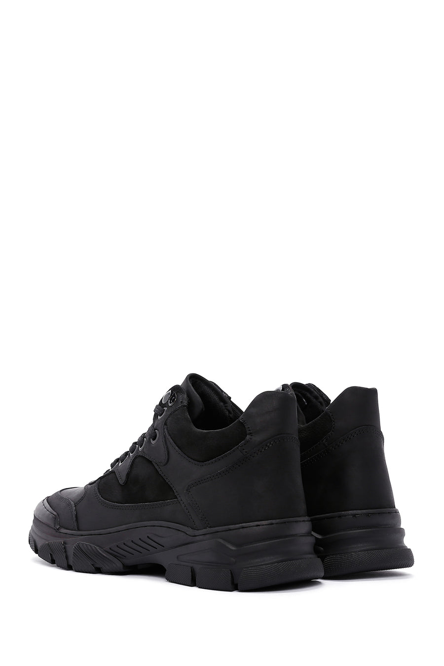 Men's Black Leather Casual Boots