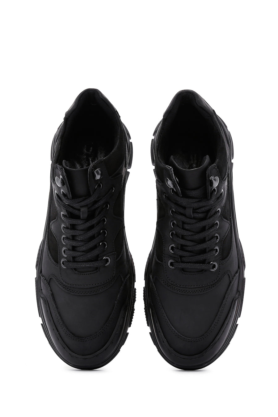 Men's Black Leather Casual Boots