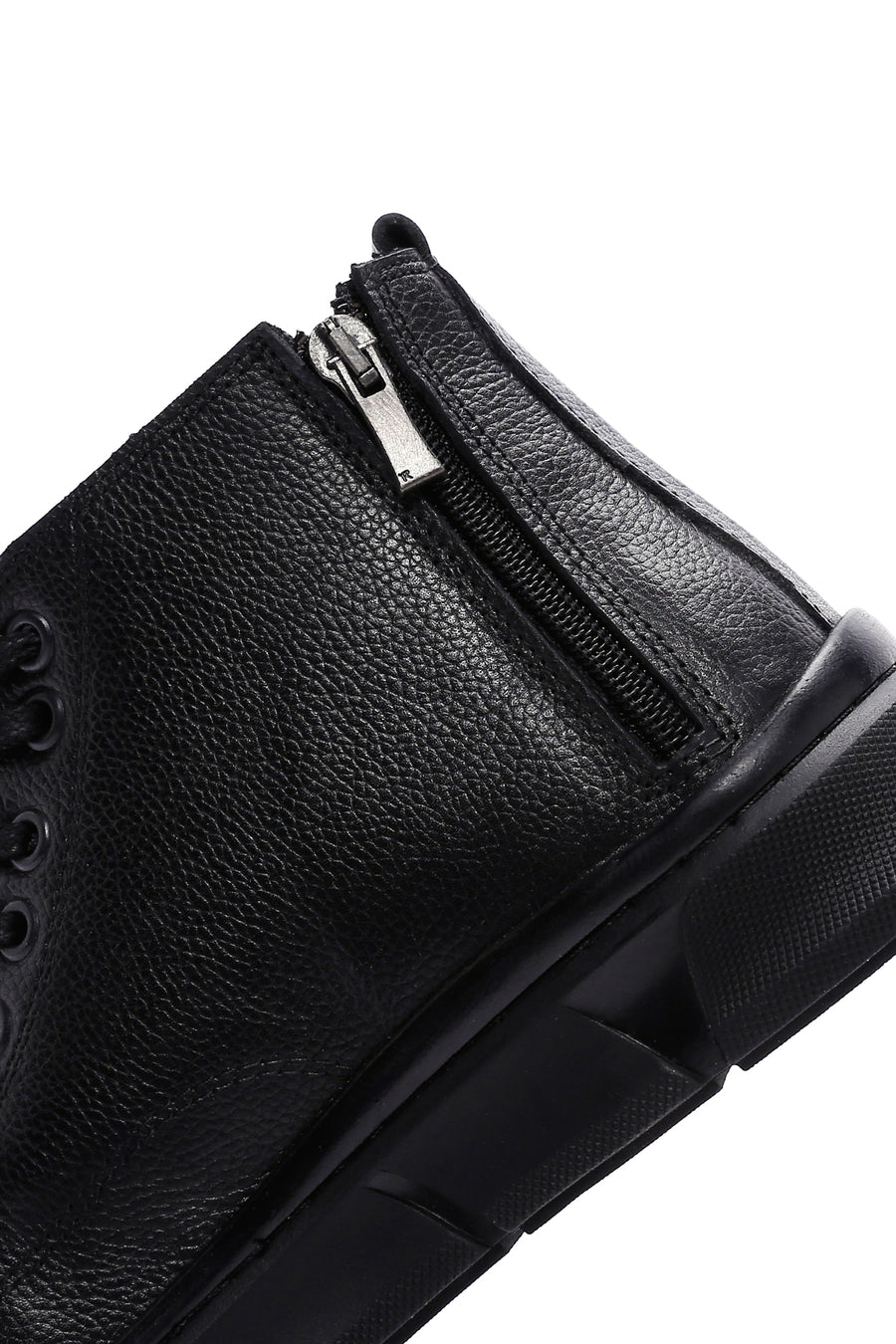Men's Black Leather High Top Sneaker