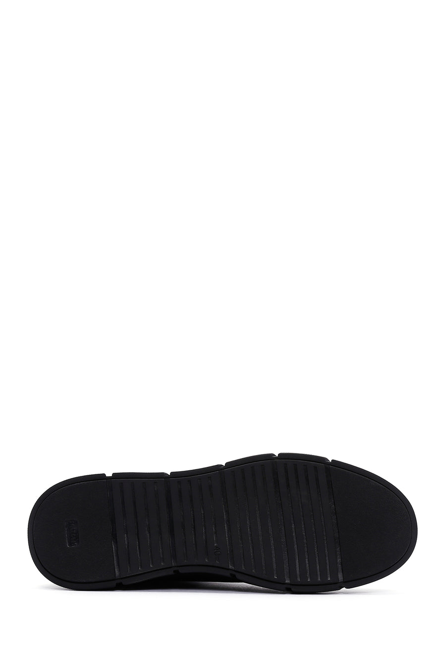 Men's Black Leather High Top Sneaker