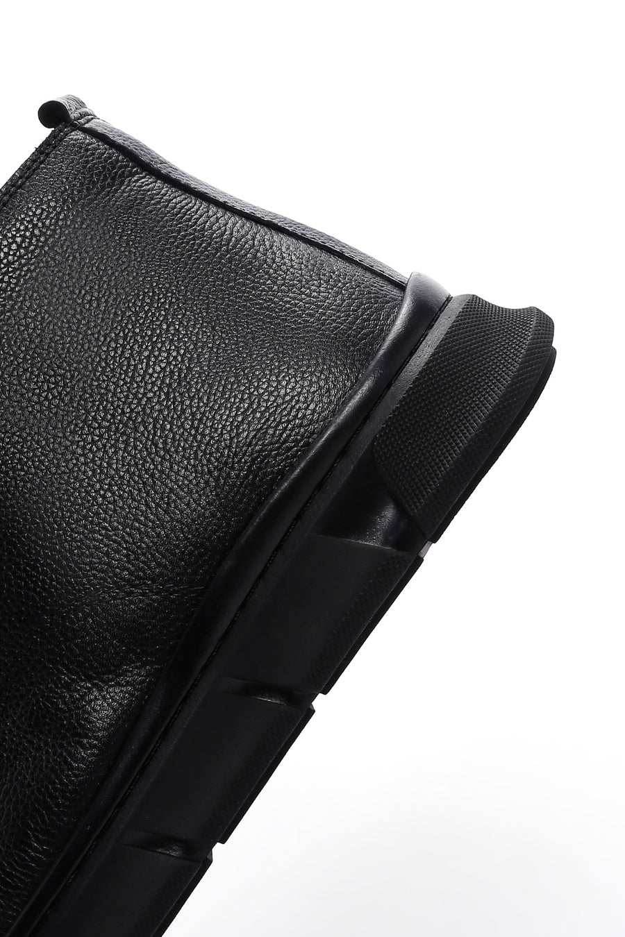 Men's Black Leather High Top Sneaker