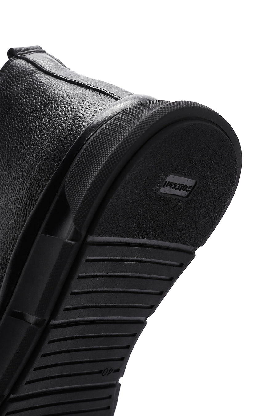 Men's Black Leather High Top Sneaker